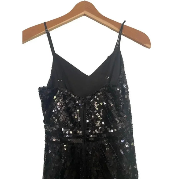 Lulus Women's Black V-Neck Sequin Maxi Dress Size XS - Picture 3 of 7